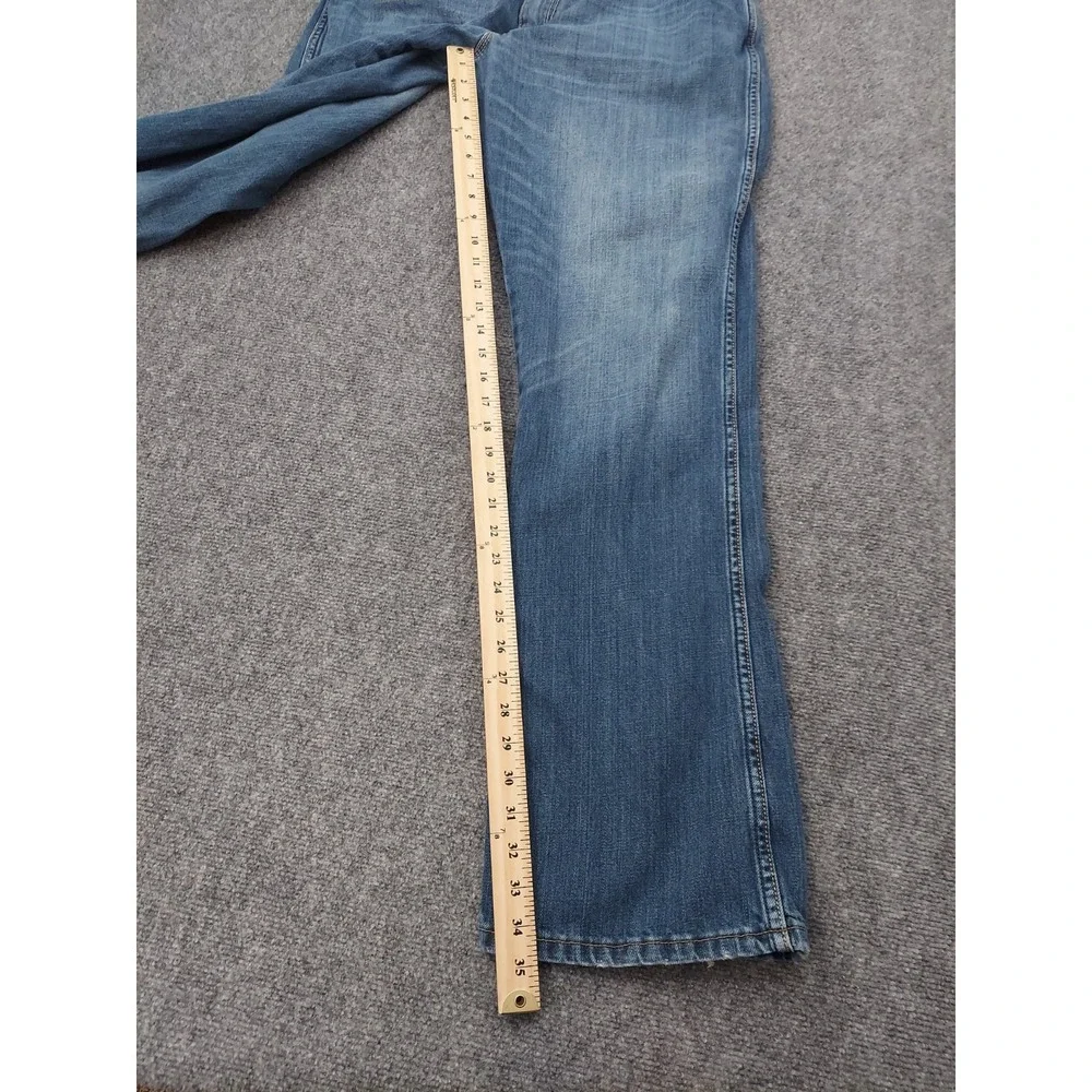 Wrangler Jeans Mens 38x36 Blue Slim Boot Cut Western Ranch Cowboy Cotton Denim